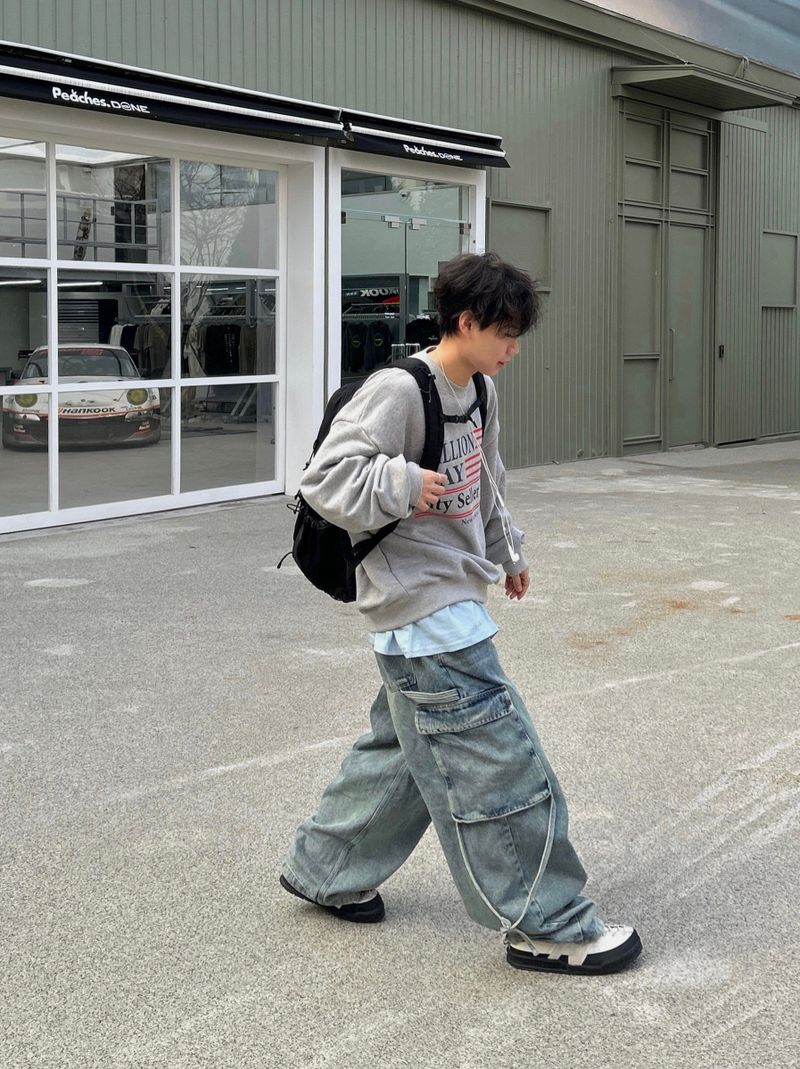 Reflector Strap Cargo Denim PT - 1C