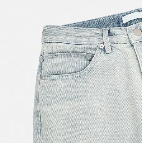Delf Ice Washed Wide Denim Pants