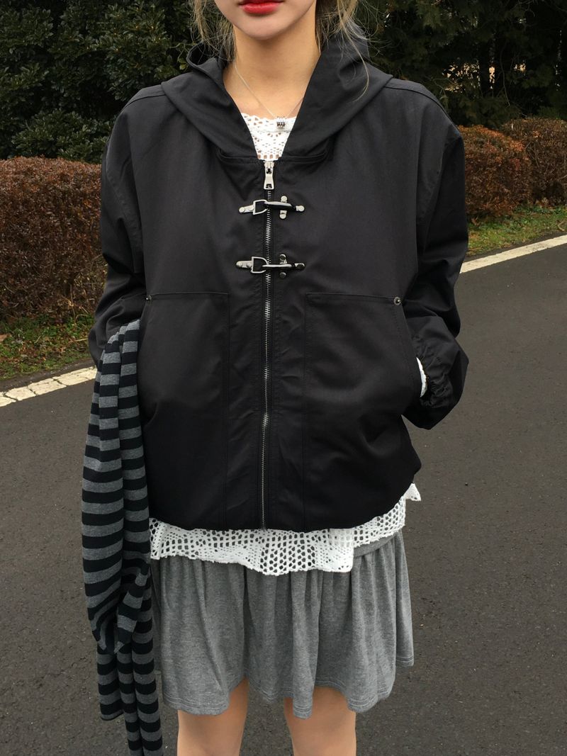 Jet Buckle Hooded Zip-up (2c)