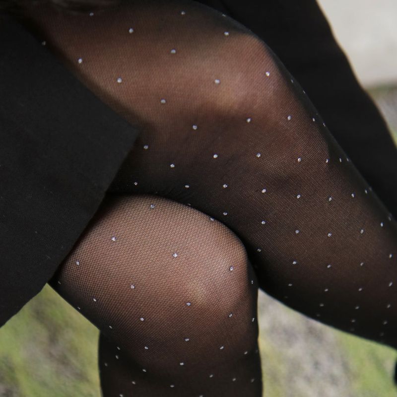 onnitella(オニテラ)の「diamond dot mesh tights (black)(Fashion Accessories)」
