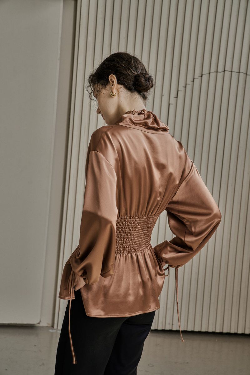 SEYMOUR STRING BLOUSE_BROWN