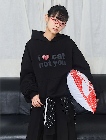 I LOVE CAT NOT YOU CAT EAR HOODIE