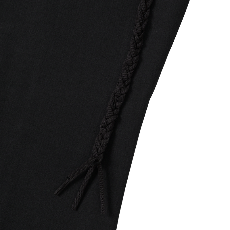 Layered Tied Drape Mermaid Skirt - BLACK