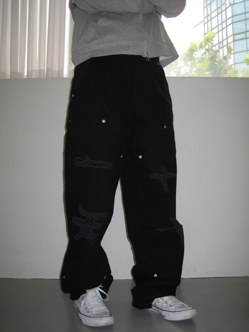 Vintage Damaged Double Knee Work Pants (3c)