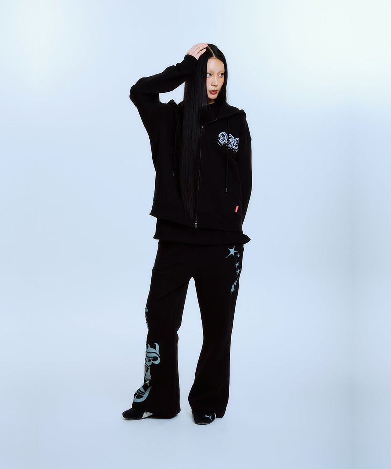UNDEFEATED HOOD ZIP-UP (BLACK)