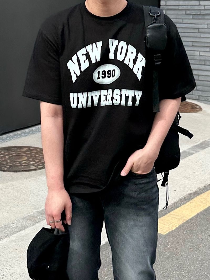 NEVER MUTE SEMI BLACK DENIM PANTS(S~XL)