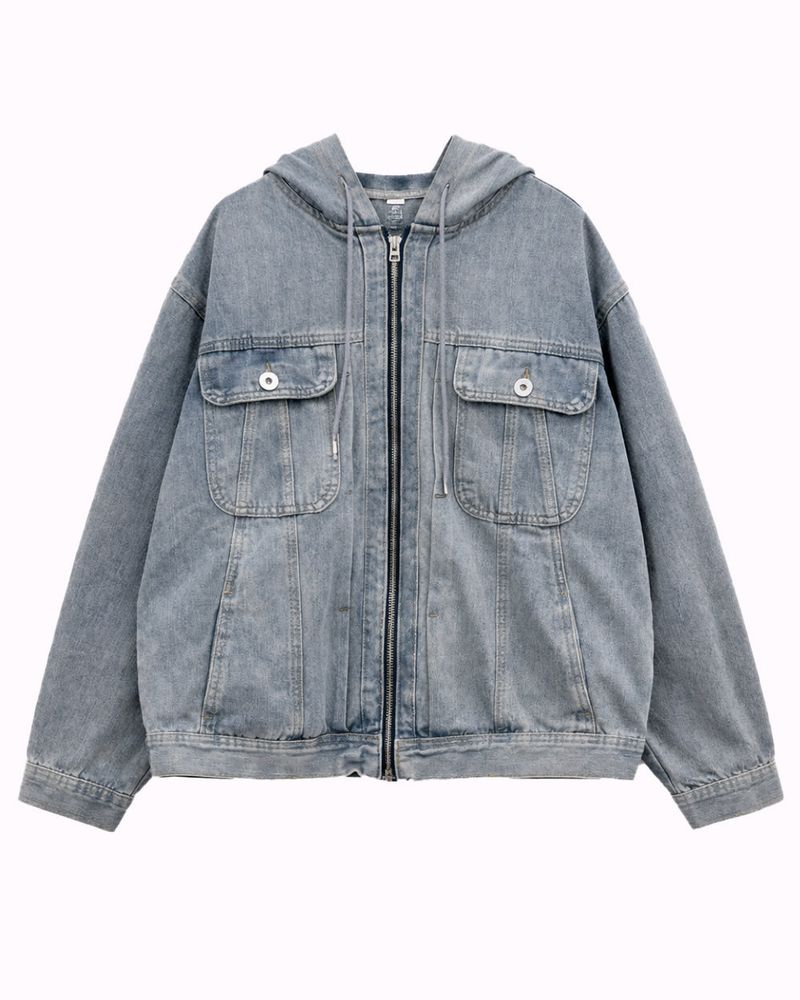 Carven Hooded Trucker Denim Jacket