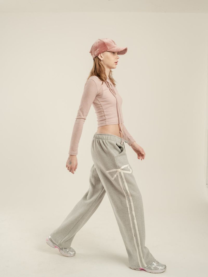 sweatsweet（スウェットスイート）の「[FW ver] SWEET RIBBON SWEAT PANTS - GRAY/WHITE（Pants）」