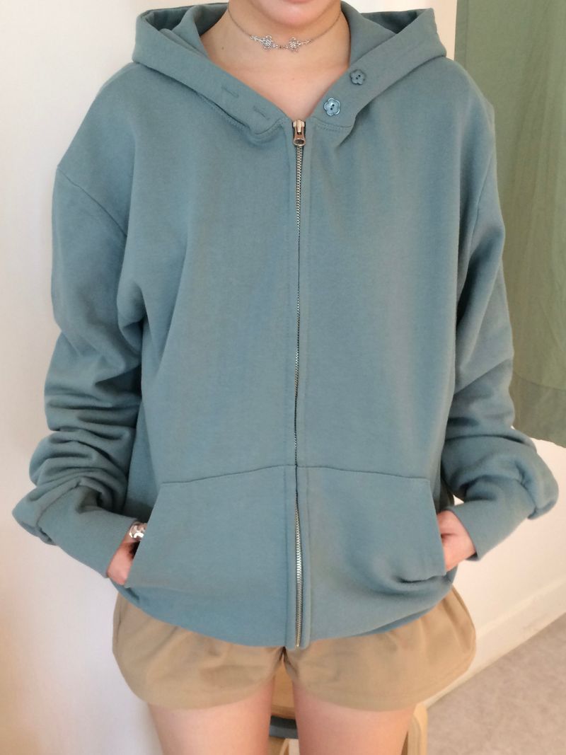 Haze Flower Hooded Zip-Up
