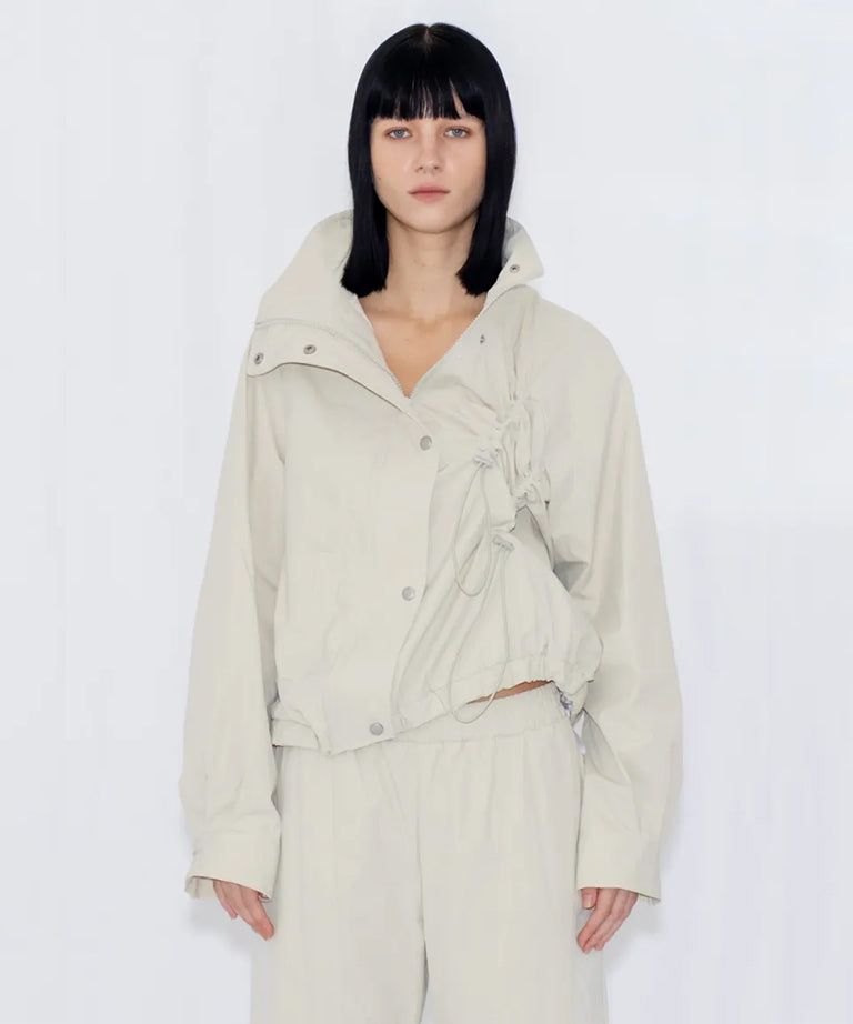 DRAWSTRING TRACK JACKET