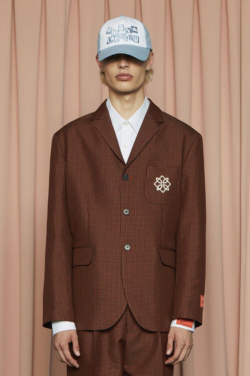 UNALLOYED（アナロイド）の「SYMBOL CHECK JACKET / NAVY&ORANGE（Jackets/Outerwear）」