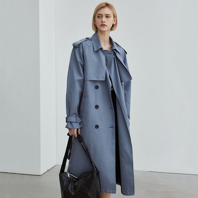 OVERSIZED DOUBLE TRENCH COAT_KHAKI