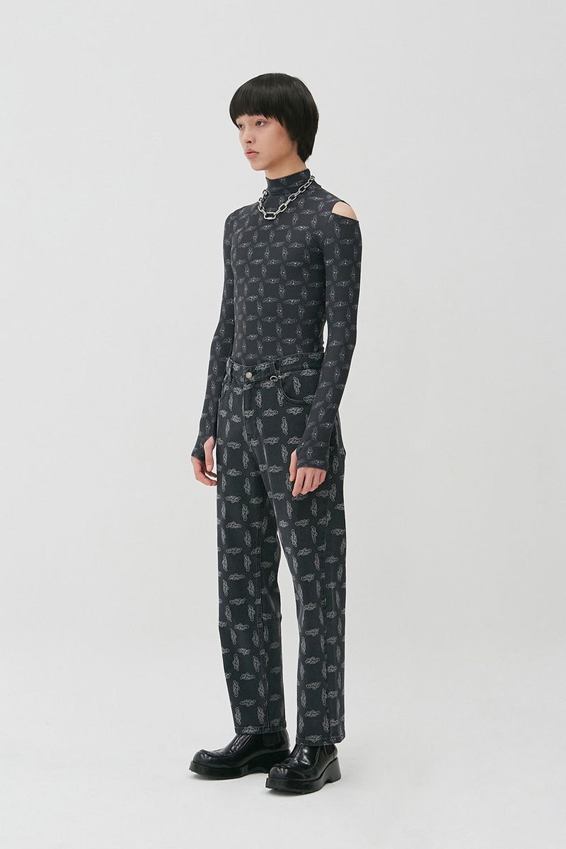 FLIP Pattern Turtleneck_Black