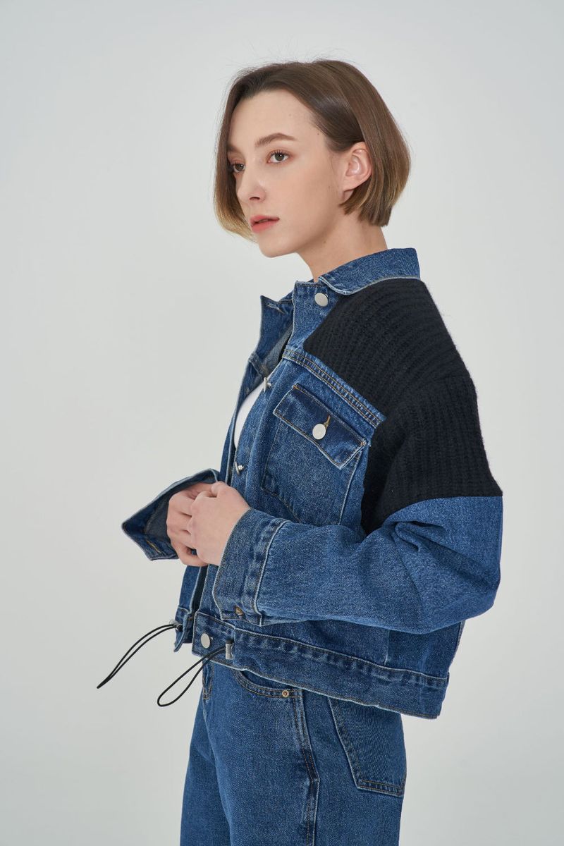 KNIT DENIM JACKET [6653]