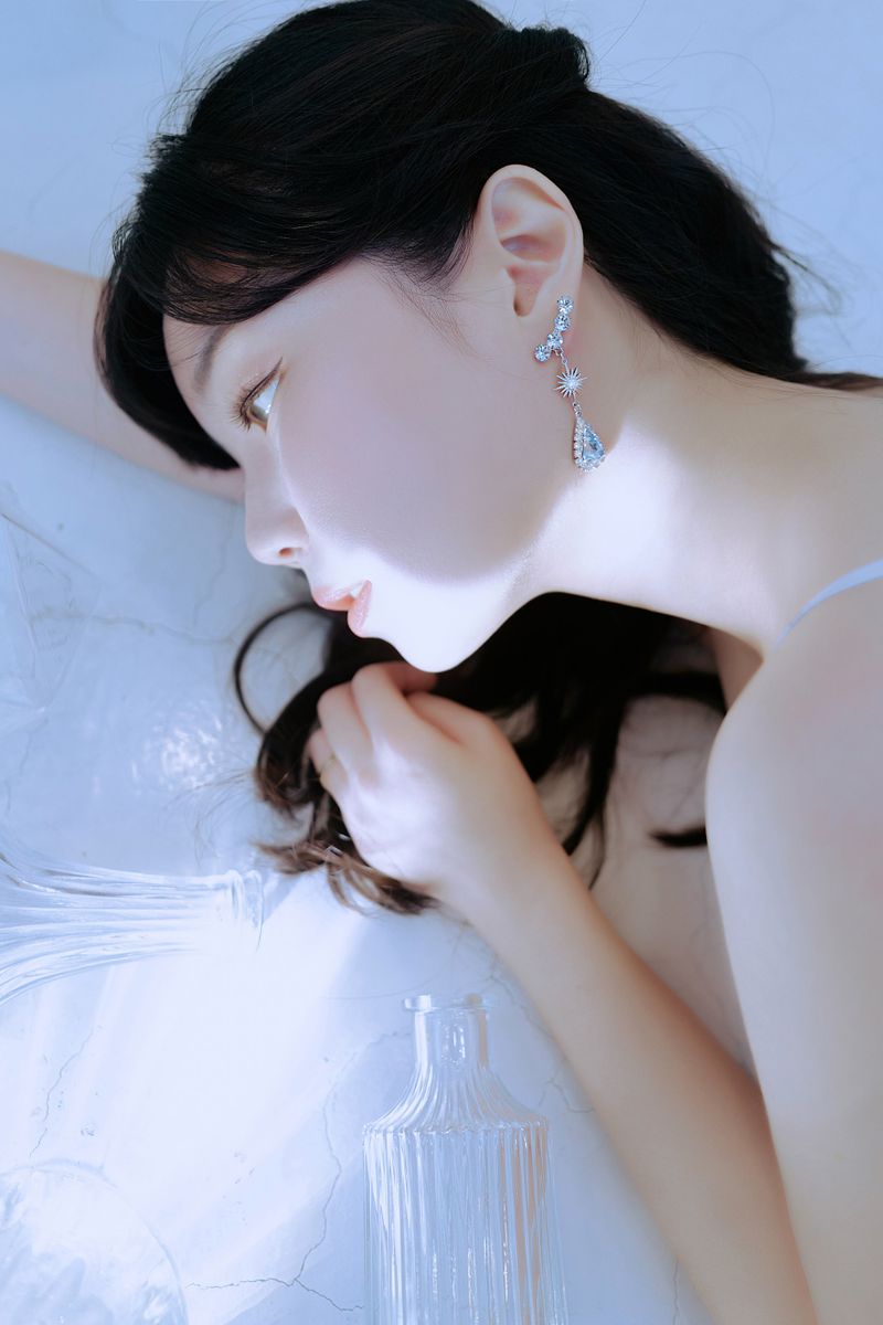 [IVE Liz Earring] Stellar Elf Earring - Light Sapphire