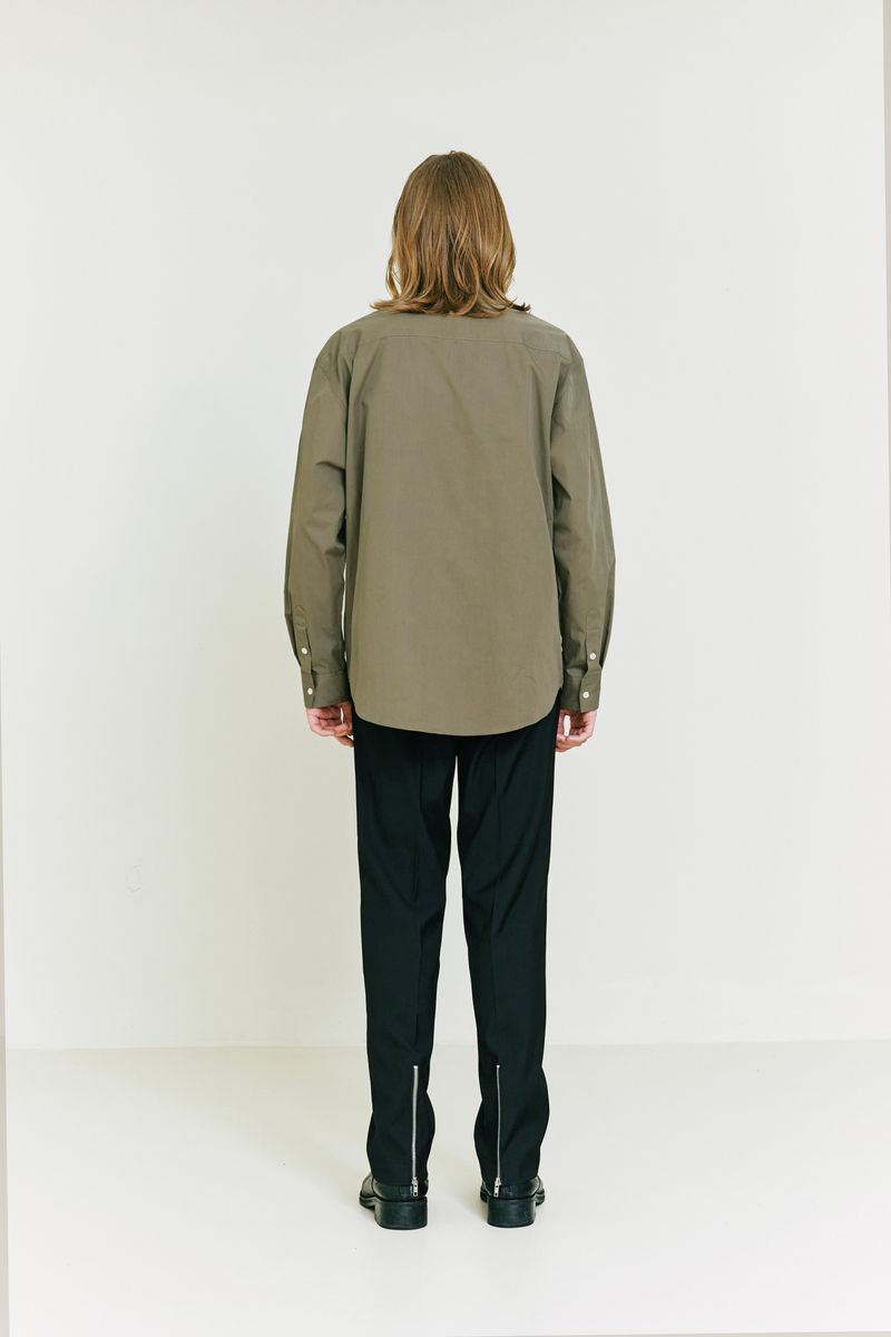 Collar Strap Shirt brown khaki