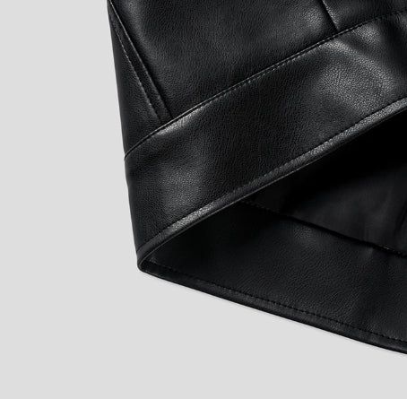 Kent western buckle leather jacket