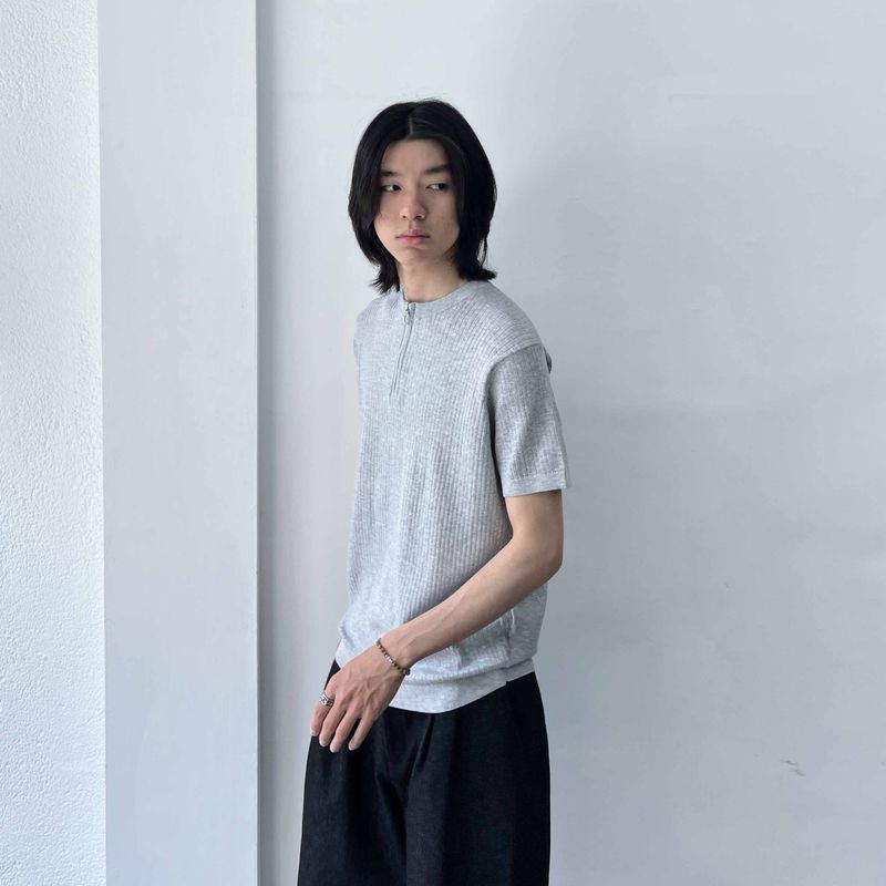 Sharp Silhouette Half-Zip Polo
