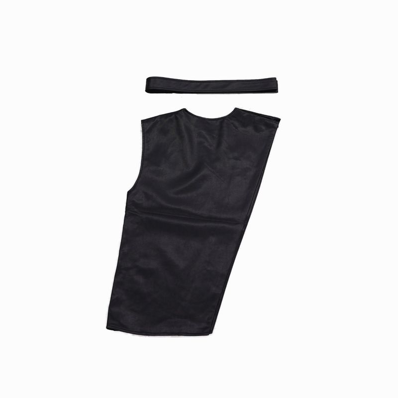 patchwork fake leather vest