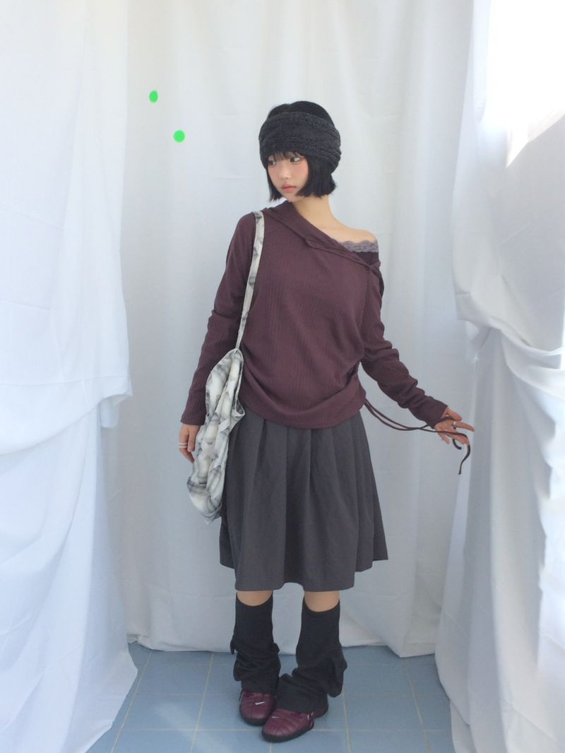 Lenny Shirring High-Neck Knitwear