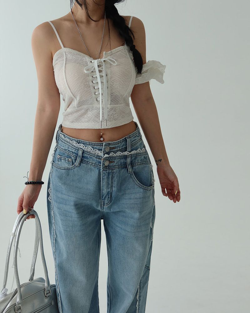 corset lace bustier sleeveless