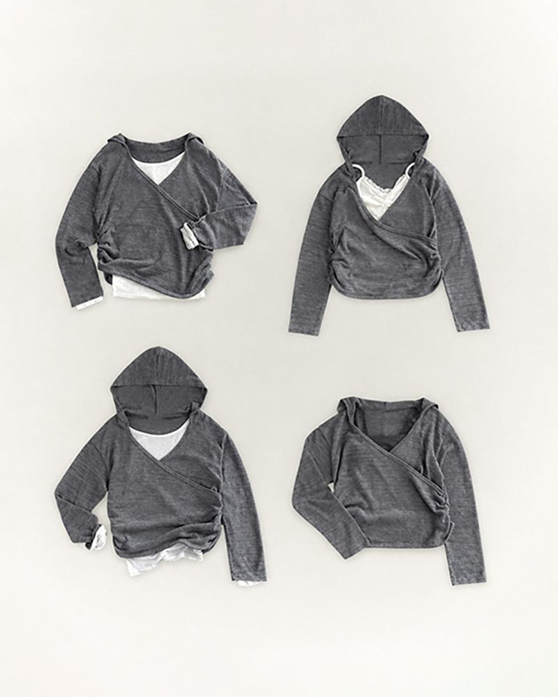 Beron sheer hooded knit