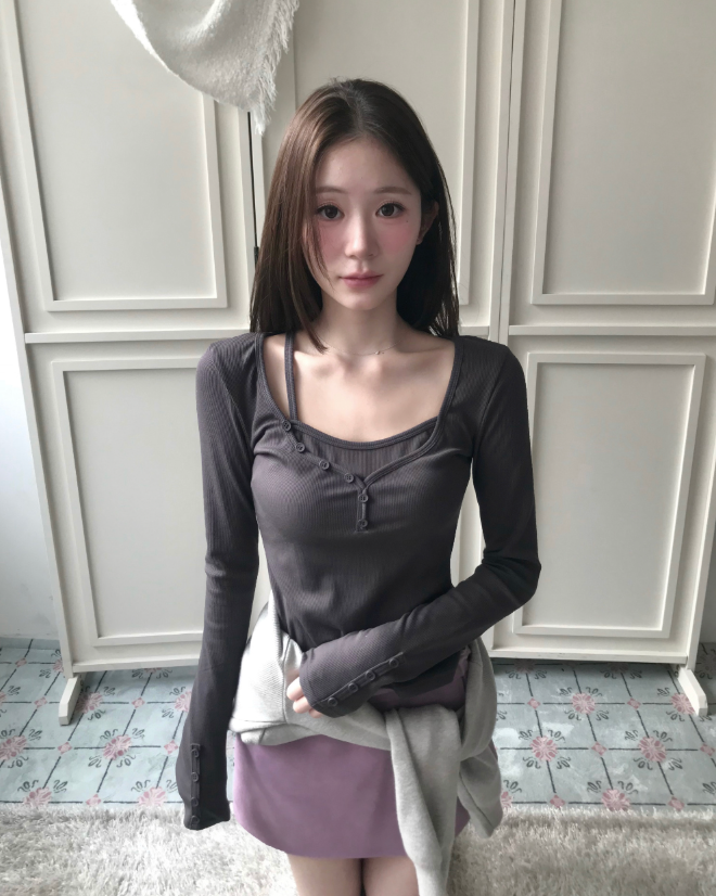 cloudemotion（クラウドエモーション）の「elver slim layer button tee（Tops）」