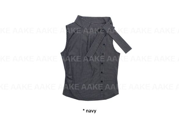 STRAP CHECK SLEEVELESS SHIRT