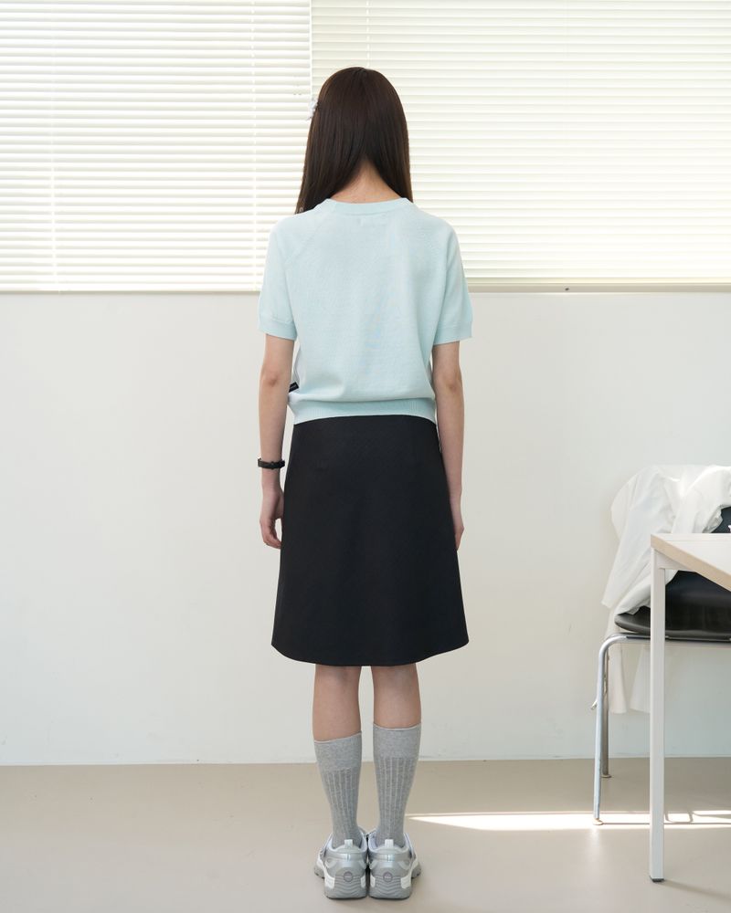ZIZE LOGO HALF KNIT (BLUE)