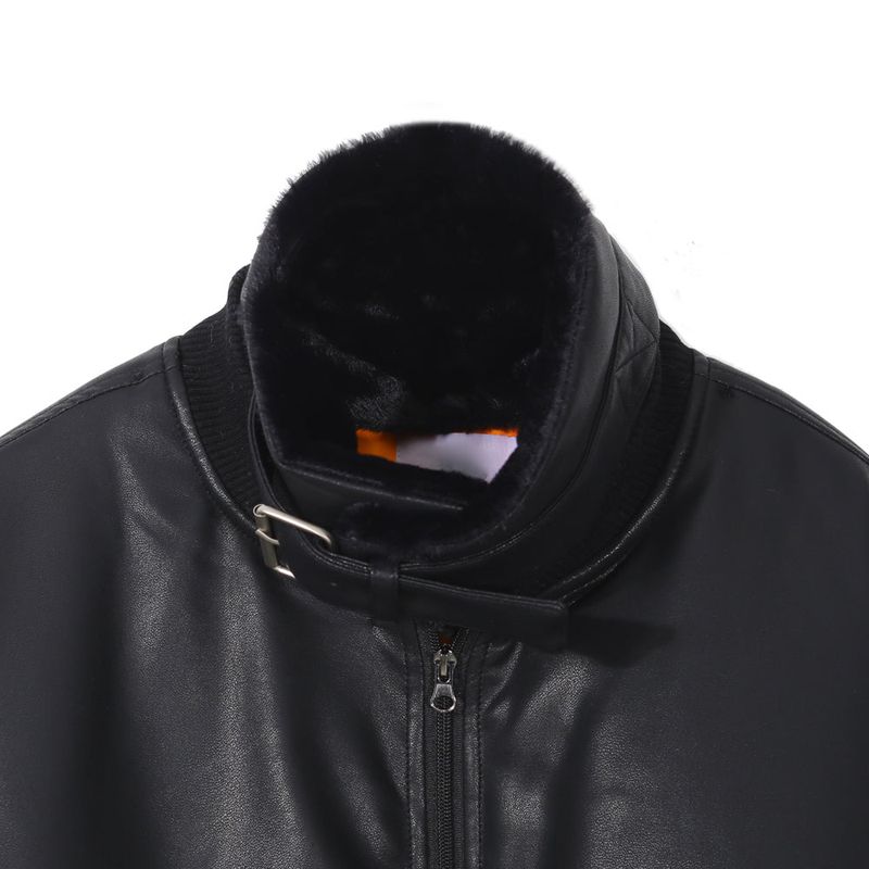 Black leather shirring padding