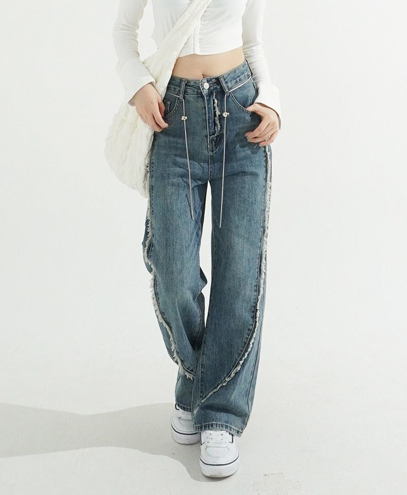 KIXI（キッシー）の「Tassel Wave Rope Denim Pants（Pants）」