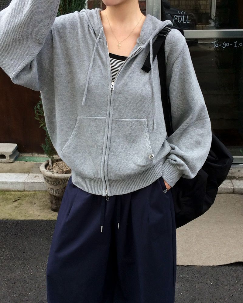 [ORIGINAL] Breeze Knit Hood Zip-Up