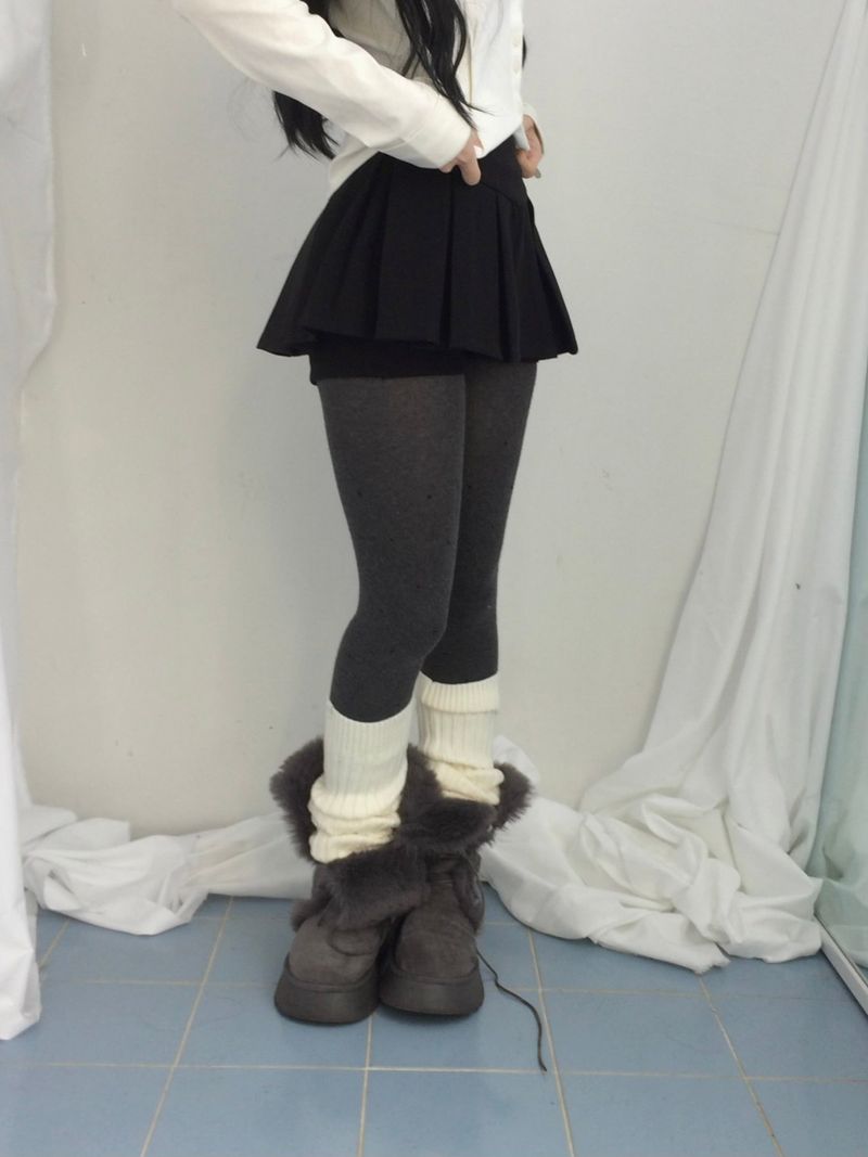 プリーツレイヤースカートパンツ