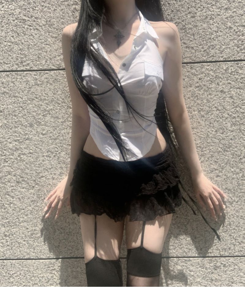 suzen（スゼン）の「Eriso button halter top (white)（Tops）」
