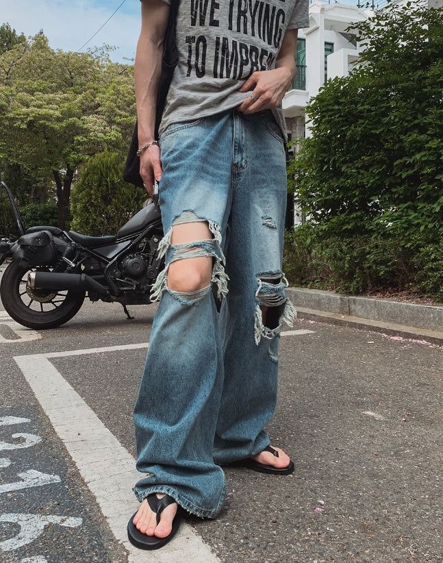 2PLAN(ツープラン)の「Road Damage Wide Denim Pants(Pants)」