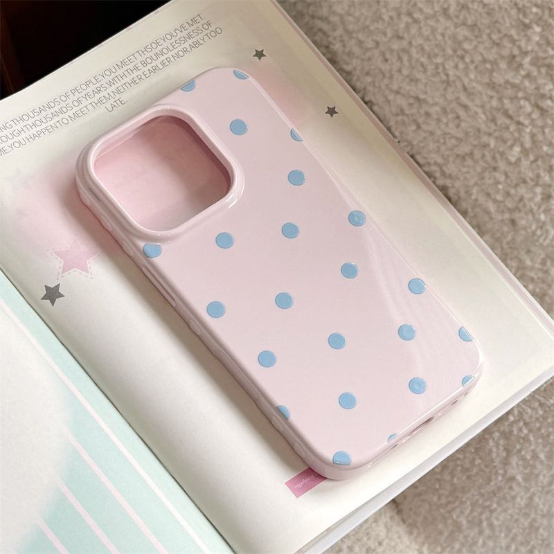 Pastel Tone Dot Pattern Jelly iPhone Case