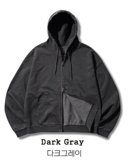 26SS★ Pigment Waffle Lining Hood Zip-Up