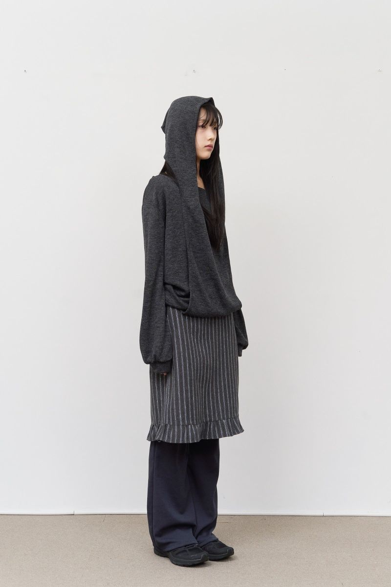 (W) Brid Striped Midi Skirt