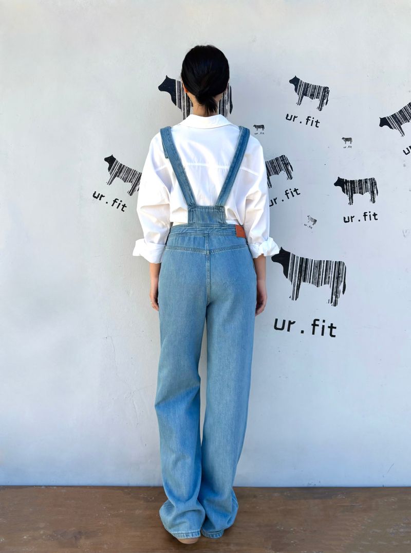 EMBROIDERY OVERALL DENIM PANTS code 25011