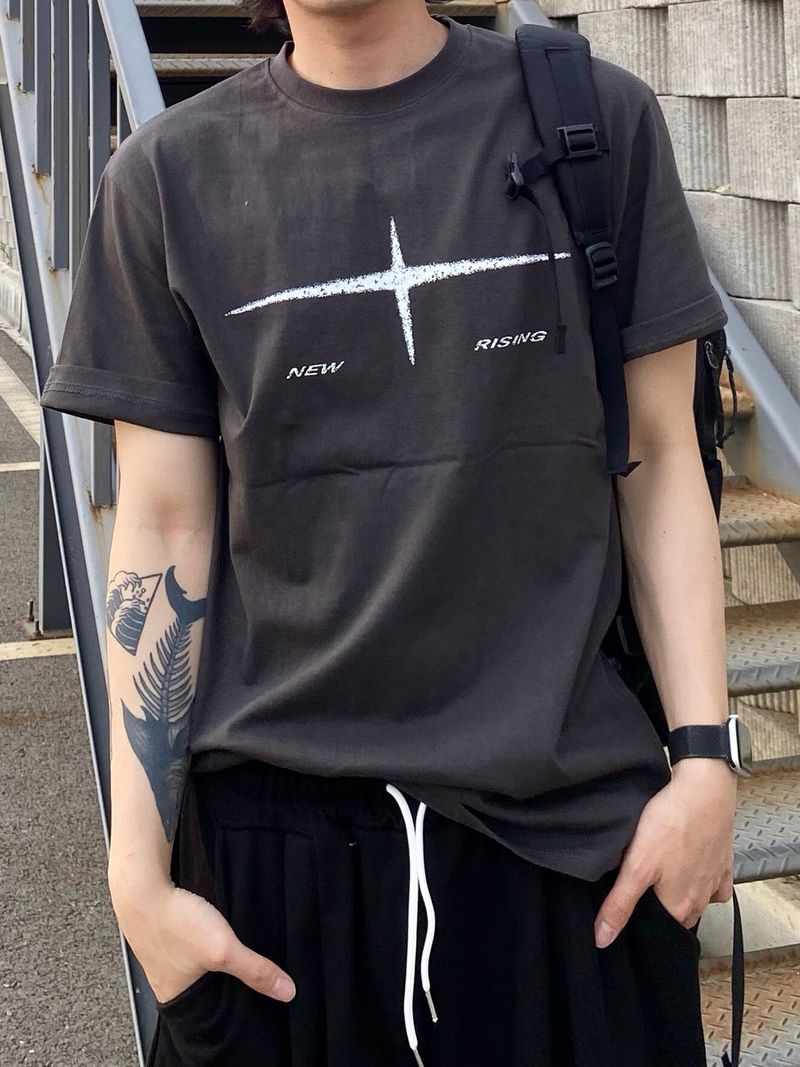Rising lettering short sleeve T 3C