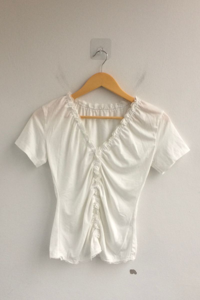 vintage shirring button t