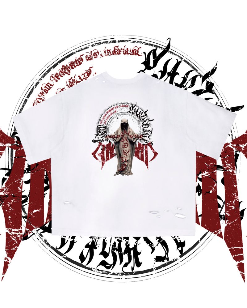 GOATED BLESS CUTTING OVERSIZE T-SHIRT(WHITE)