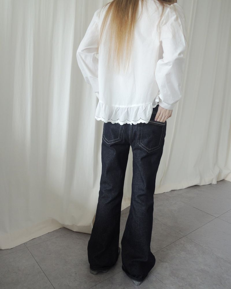 STITCH BOOTCUT DENIM PANTS
