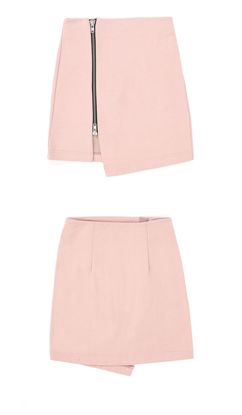 Zip Up Mini Skirt