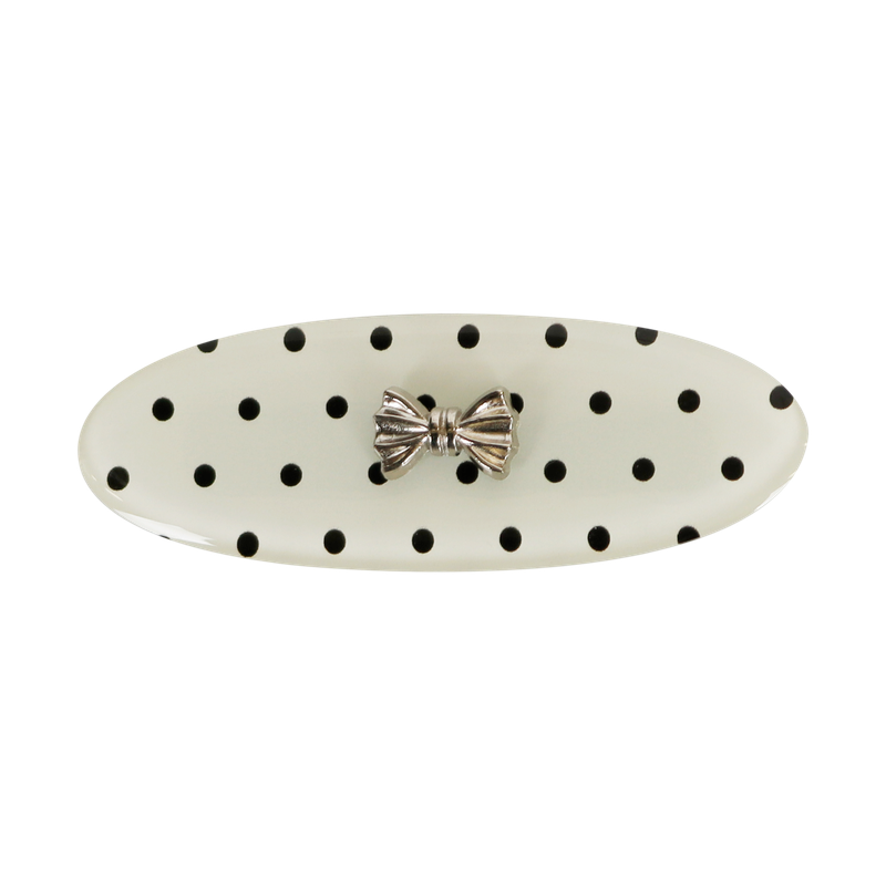 [2EA 1SET] POLKA DOT RIBBON HAIRPIN