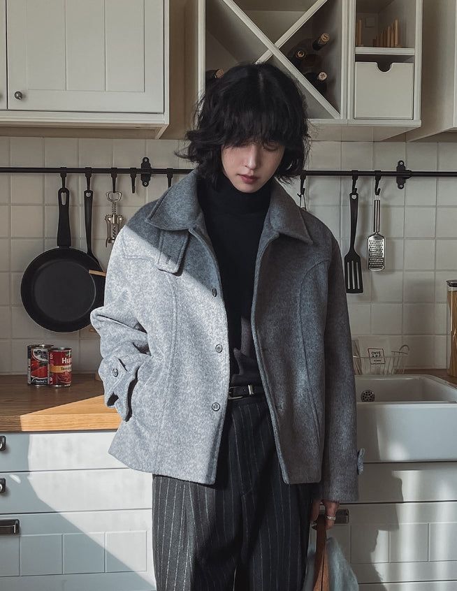 Lumi Mohair Wool Short Coat