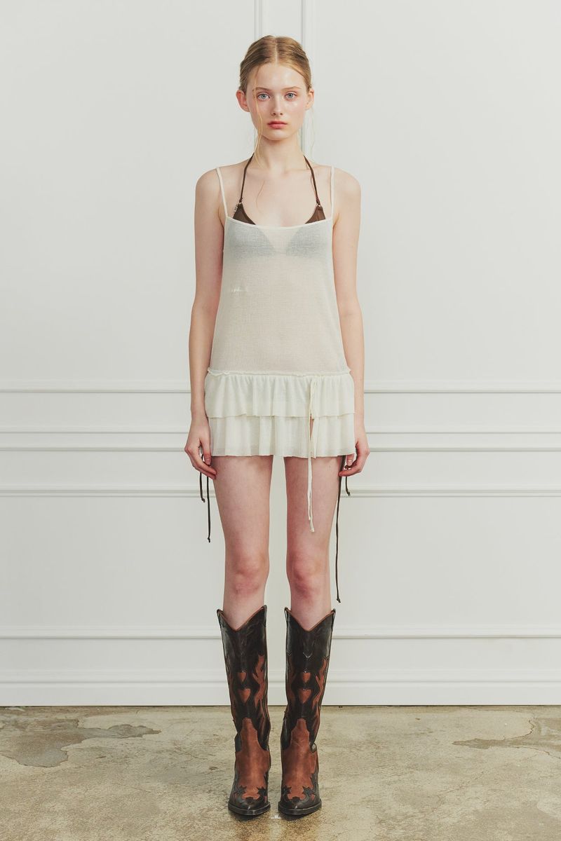 PAIN OR PLEASURE（ペインオアプレジャー）の「MERMAID MINI DRESS cream（Dresses）」