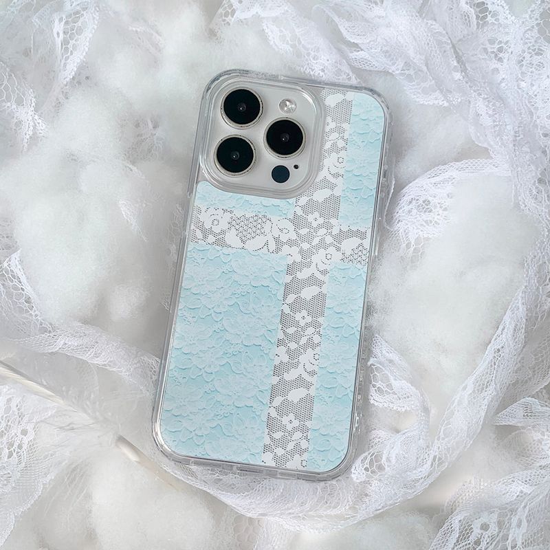 [MADE]angel cross lace case (mint)