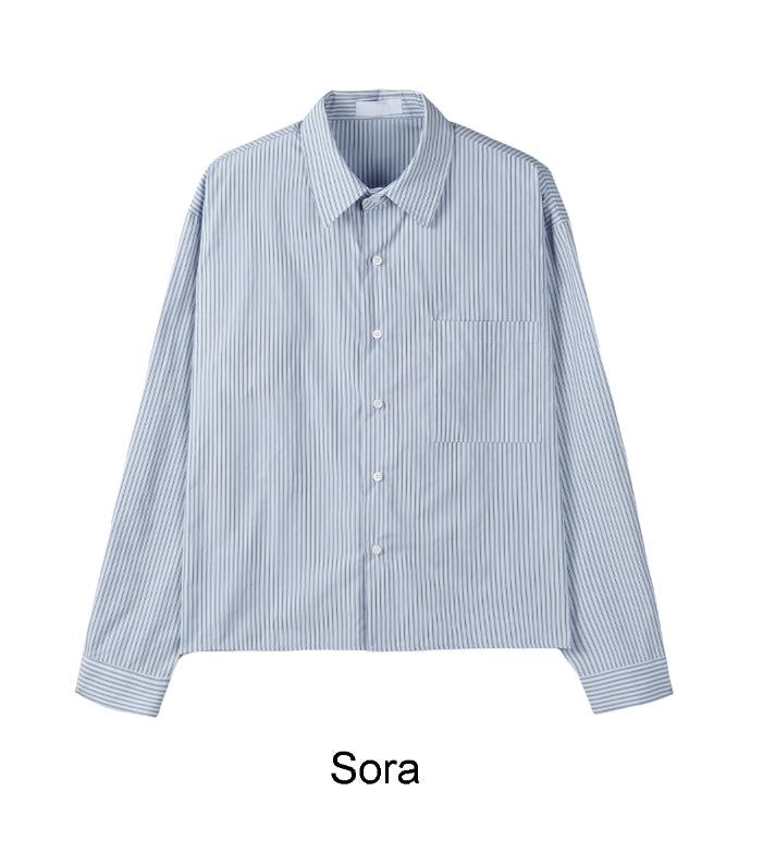 Ekan Crop Striped Shirt
