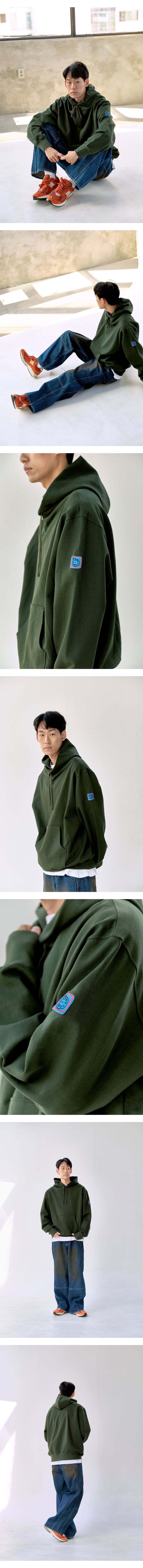 ALARM OVERFIT HOODIE GREEN_UNISEX